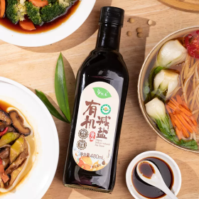 悅意 有機減鹽醬油 480g